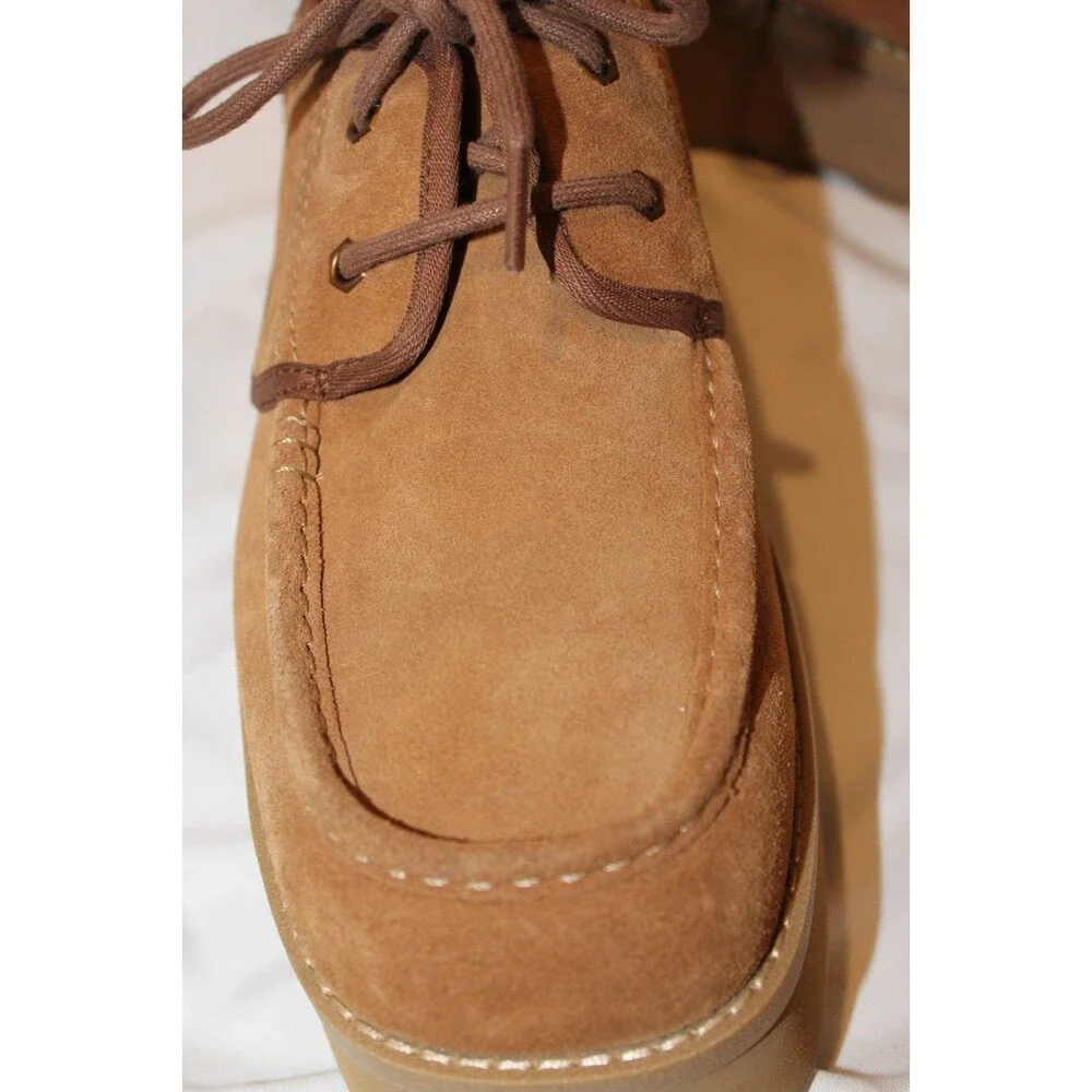 UGG WOMEN'S CHESTNUT WATER RESISTANT SUEDE CITYFUNC PLATFORM SHOES NWOB